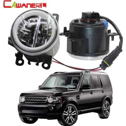 Cawanerl For Land Rover Discovery 4 LR4 SUV (LA) Closed Off-Road Vehicle 2010-2013 Car LED Bulb Fog Light + Angel Eye DRL 12V
