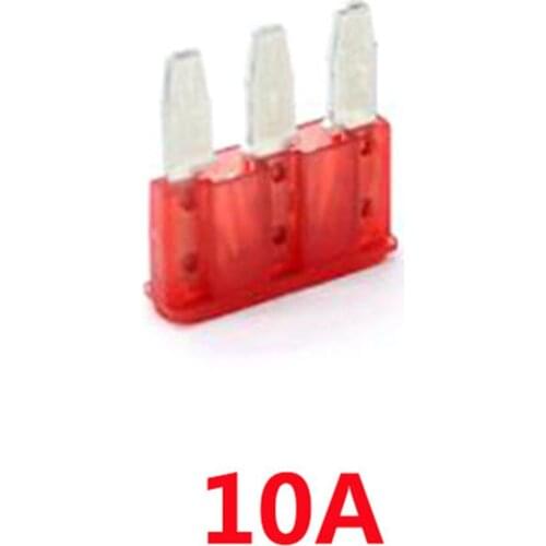 10PCS 32V Car Mini Red Tripod Insurance Sheet Fuse 10A