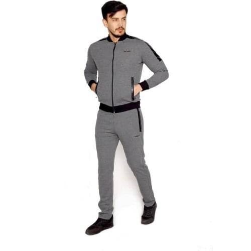 White Tracksuit Set Arm Leather Garnished 4 Season Wearable