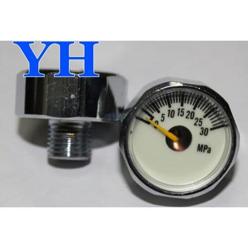 YONGHENG 40mpa 35MPA 30mpa 25MM luminous high pressure gauge for air pump 30BAR 35BAR 4500PSI 6000PSI 40BAR 6000PSI M8 M10 YH