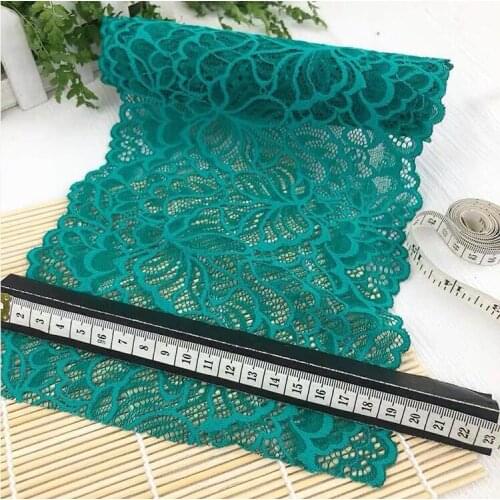 2 Meters Elastic Lace Trim Underwear Green Elastic Stretch Lace Trimmings Diy Sewing Garment Trims 19cm Width