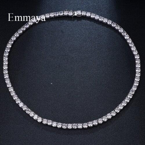 Emmaya Brand Luxury Fashion Inlay Round Cubic Zircon Hot Geometric Jewelry Necklaces For Woman Shining Wedding Party Gift