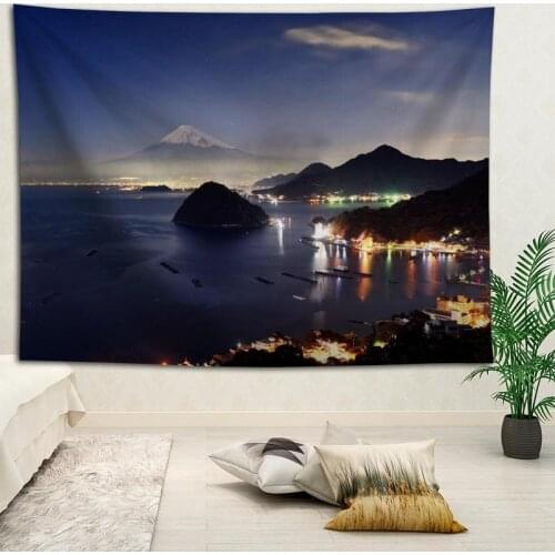 Hot Sale Custom High Quality Fuji Wall Hanging HD Landscape 3D Printing Digital Printing Home Decoration Tapestry