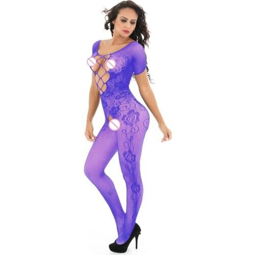 Hot Selling Women Sex Lingerie Black Sexy Bodystocking Open Crotch Body suit Sexy Costumes erotic female Intimates WHDL24