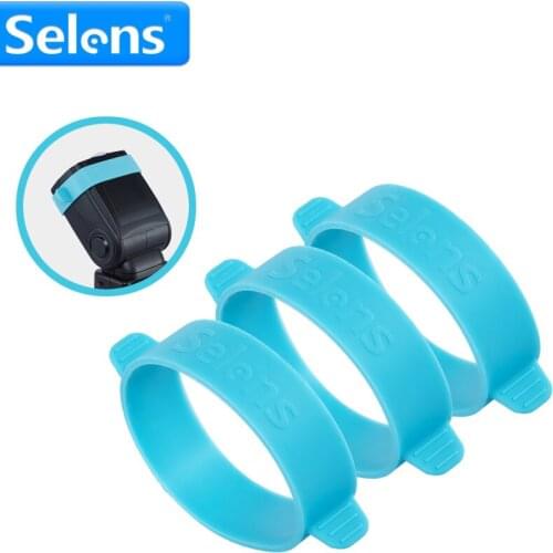 Ready Stock 3pcs Selens Universal Rubber Gels-Band For FLash light speedlite Speedlight tying Color Gels Filter
