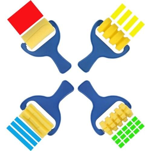 Sponge Paint Roller DIY Kid Child Painting Tool Toy Preschool Art Activity 4Pcs apr14_35