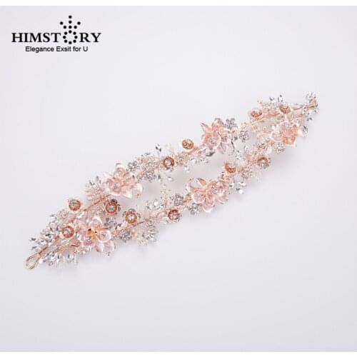 HIMSTORY European And American Bride Headpiece Double Layers Crown Headband Exquisite Handmade Bridal Wedding Hair Accessories