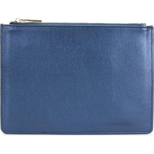 Customized initial letters PU leather pouch ladies vegan leather clutch bag women small handbag purse