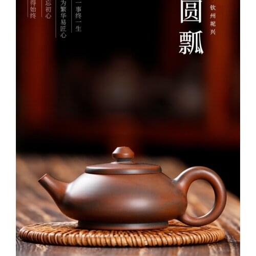 Chinese Traditional Ceramic Teapot Pure Handcraft Beautiful Appearance Household Pu'er Oolong Tea Set High Grade Clay Kettle