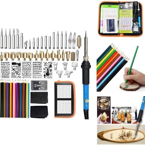 New 71 Pcs Wood Burning Kit DIY Hand-Make Artwork Adjustable Temperature Embossing/Carving/Soldering