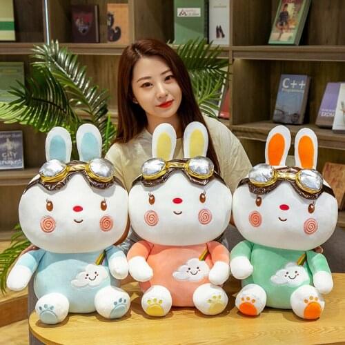 Creative Cute Little White Rabbit Plush Stuffed Bunny Animals Sleeping Toy Doll Pillow for Children Baby Girls Birthday Gifts