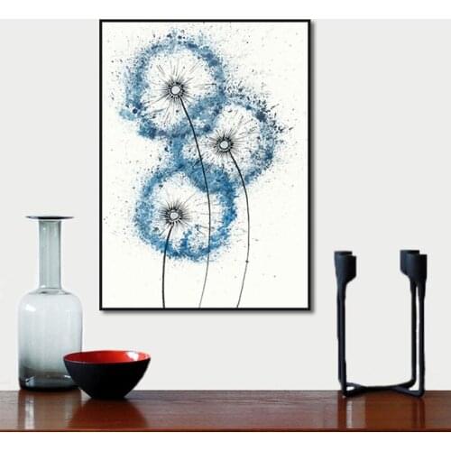 Creative Poster Watercolor Dandelion Canvas Painting Modern Minimalist Nordic Art Prints Home Decoration Bedroom Wall Pictures