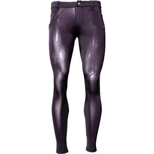 LinvMe Real Silk Floss Casual High Elastic Breathable Ice Skinny Pants Soft Low Waist Thin Solid Black Male 2019 New Stylistic