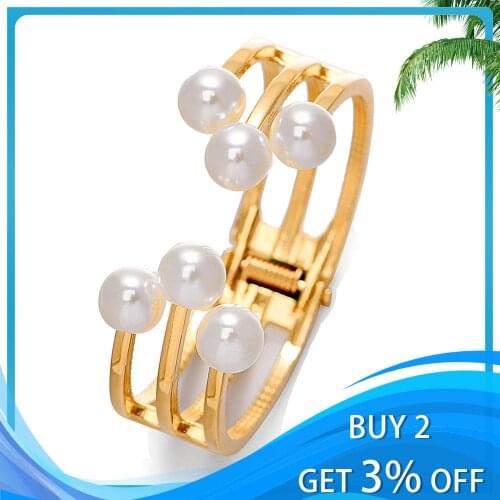 Mignon femme mode bracelet haute qualité géométrique perle métal bracelet 2020 nouveau bijoux cadeau