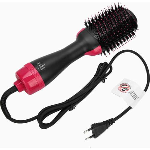 Multi-Functional Hair Dryer Blowing Comb Adjustable Hair Straightening Curler Styling Tool EU Plug 220V Hair Straightening Comb
