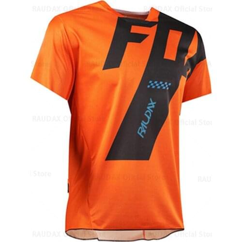 France Raudax Fox Men Downhill Jerseys MTB Bike Shirts Offroad Motorcycle Jersey Motocross Sportwear Clothing FXR Bike Clothes