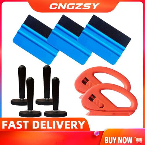 Vinyl Wrap Film Tools Kit Car Stickers Application Set Art Knife Safe Cutter Magnet Holders Felt Squeegee Window Tints Tools K13