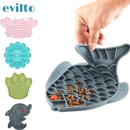 New Silicone Pet Bowl Dog Feeding Slow Food Bowl Claw-shaped Dispensing Mat Feed Plate Silicone Dog Lick Pad Safe Training Plate