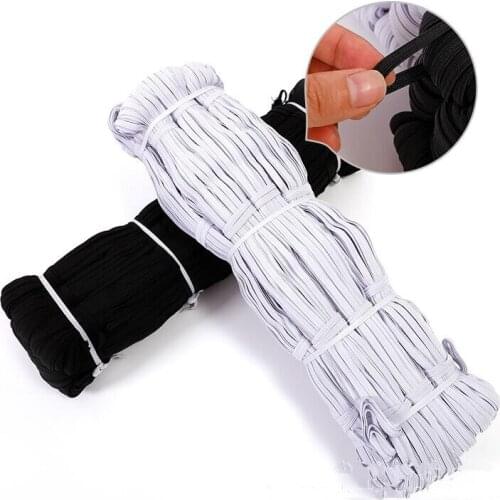 Wholesales Round Elastic Band Black White Multi Size Elastic Rope Rubber Band Elastic Line for DIY Clothes Sewing Accessories