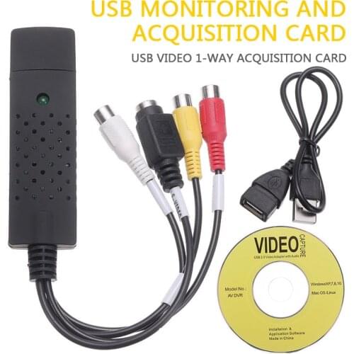 USB 2.0 TV Video Audio VHS to DVD HDD Converter Capture Card Adapter Kit for PC Laptop