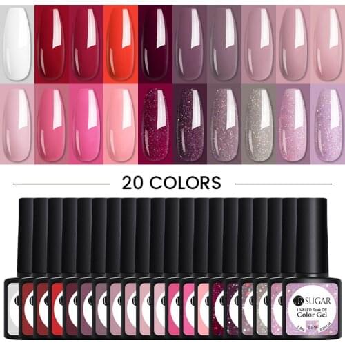 UR SUGAR 20PCS Gel Nail Polish Set Vernis Semi Permanent UV Hybrid Varnish for Base Top Coat Nails Art Nails Gel Set