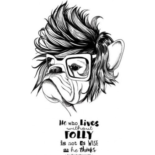 11x16 Dog head Transparent Clear Rubber Stamp Sheet Cling Scrapbooking Photo Album PaperCard DIY Craft