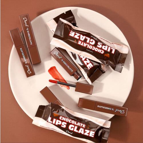 Chocolate Velvet Matte Lip Glaze Non-fading Liquid Lipstick Lip Gloss Long Lasting Waterproof Moisturing Non Sticky Lip Makeup