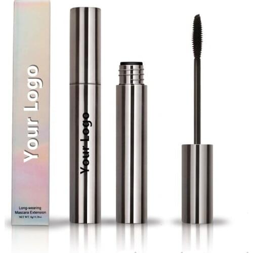 30pcs/lot Private Label Mascara Sliver Tube Thick Curling Slender Lengthening Waterproof Cosmetics Wholesale Makeup Custom Logo