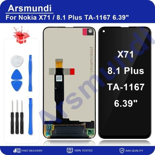 6.39" For Nokia X71 / 8.1 Plus TA-1167 LCD Display Touch Screen Digitizer Assembly Replacement LCDs