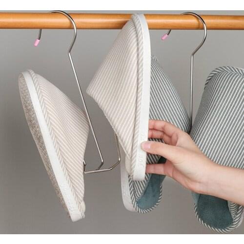 1Pcs Stainless Steel Shoe Rack Balcony Drying Shoe Hook Drying Rack Window Windproof Shoe Rack Shoe Rack