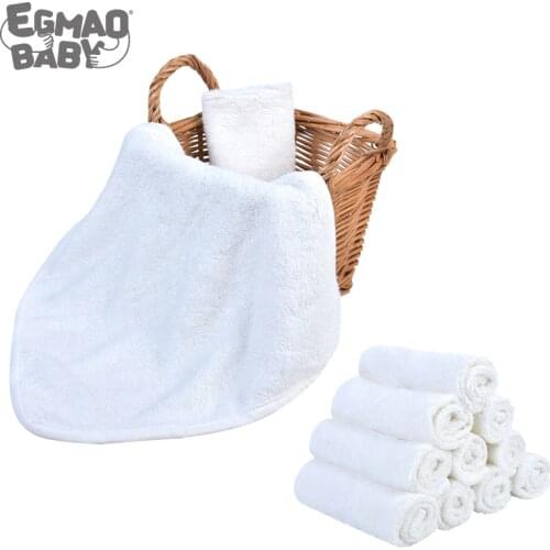 10"x10" White 6 Pack Soft Baby Bath Washcloths 100% Bamboo Towels Perfect Baby Gifts Baby Travel Bathing Kit