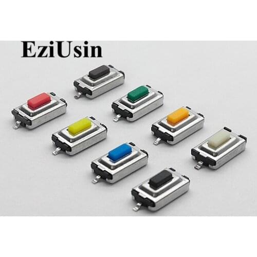 1000pcs Tact Touch Micro Switch 3X6X2.5MM 3*6*2.5 SMD White Red Black Black orange Green Blue Brown Button Head