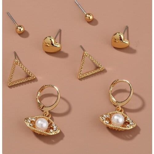 Wollet 2020 Jewelry Fashion Simple And Versatile Small Earring Set New Hot Selling Temperament Earring For Women
