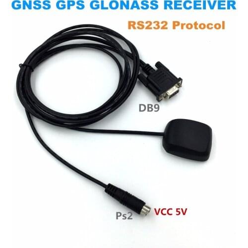 5pcs gps rs232 4800 baud rate Industrial DB9 RS232 protocol,PS2 5V power supply RS-232 GNSS GPS glonass receiver Module NMEA0183