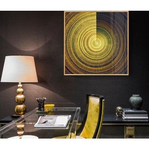 Abstract Luxury Poster Nordic Canvas Painting Home Decor Annual Ring Line Picture Wall Art Print Living Room Minimalist Painting