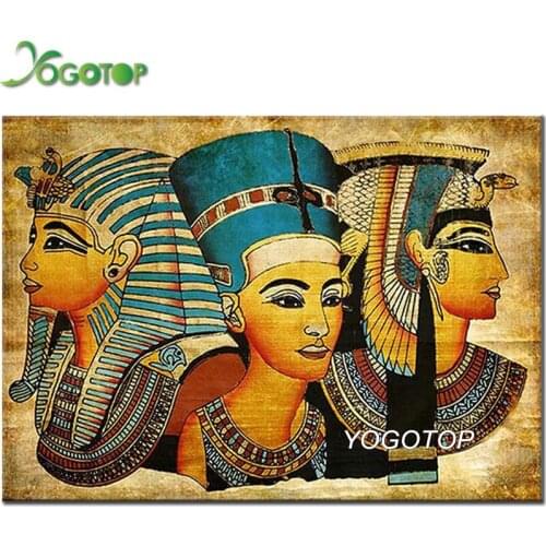 Diy diamond painting Egyptian pharaoh images 3D diamond embroidery cross stitch art painting family decoration gift YY3444