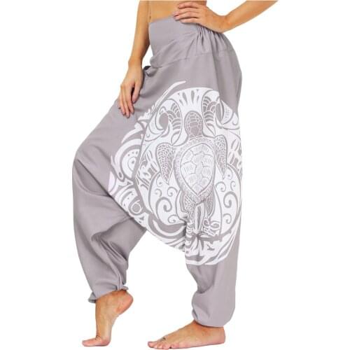Unisex Elastic Waist Loose Palazzo Pants Fit Baggy Gypsy Hippie Boho Aladdin Yoga Harem Pants