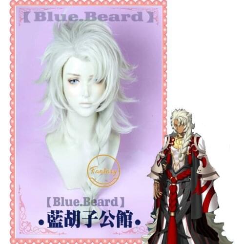FGO Fate/Grand Order Solomon Grey Flax White Long Braids Styled Hair Cosplay Wig + Free Wig Cap