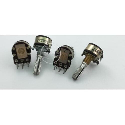 Hot spot 16 Type double potentiometer T50KBX2 T50KAX2 B50K A50K handle length 25MM (SWITCH)