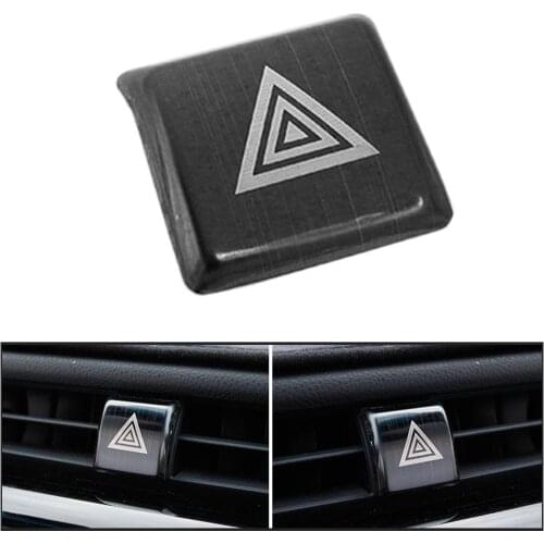 JEAZEA Car Warning Button Cover Stickers Dashboard Emergency Lamp Decoration Sticker Frame Accessories For Toyota Camry 2018