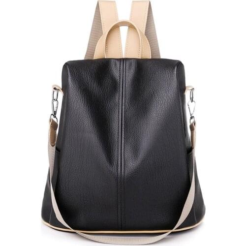 Anti-theft Leather Backpacks Bags For Girls Female Shoulder Bag Multifunction Traveling Backpack Women Waterproof Mochilas