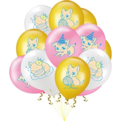 12inch Cartoon Cat Latex Balloons Pet Sequins Ballons Baby Shower Birthday Decoration Birthday Balloon Party Supplies Globos