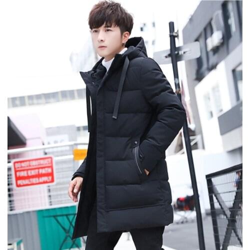 2021Winter New Men Clothing Jacket Casual Mid-length Thick Warm Hooded Jacket Large Size Jackets for Men High Quality Streetwear