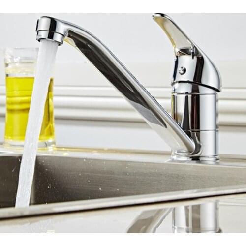 New modern brass bathroom basin faucet bath tap Cold and Hot Water Mixer Tap Chrome Plated Kitchen Faucet Waterfall Basin Taps