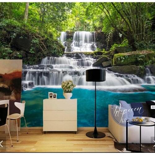 Custom natural landscape wallpaper,Forests and waterfalls,3D photo mural for living room bedroom background wall PVC wallpaper