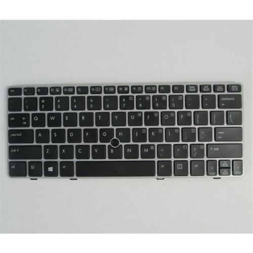 Original for HP Elitebook 2560 2560P 2570 2570P US keyboard 638512-001 651390-001 with borders free shipping