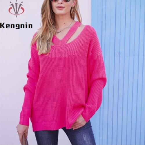 2021 Autumn Winter Women Sweaters Pullovers Loose European Chic Ladies Tops Lazy Style Knitted Female T-Shirts Clothing KN293