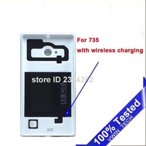 Housing Battery Door For Nokia Lumia 735 N735 Back Battery Cover Case With NFC Wireless Charging SanErqi