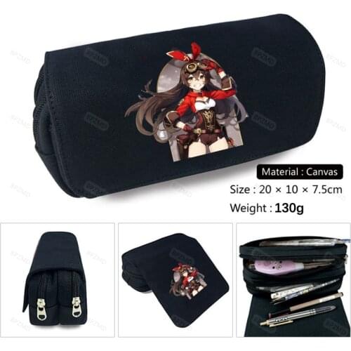 Game Game Genshin Pencil Case Kids Boys Cartoon Pen Bag Students Pencil Box Stationery Bag Girls Cosmetic Case School Supplies