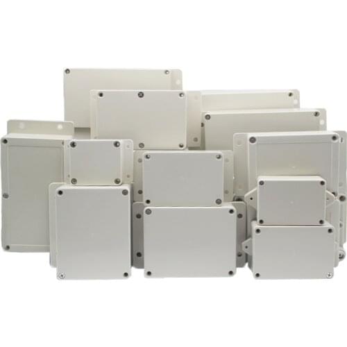 Junction Wire Box with Fixed Ear Outdoor ABS Plastic IP65 Waterproof Instrument Boxes Sealed Electrical Enclosure Case